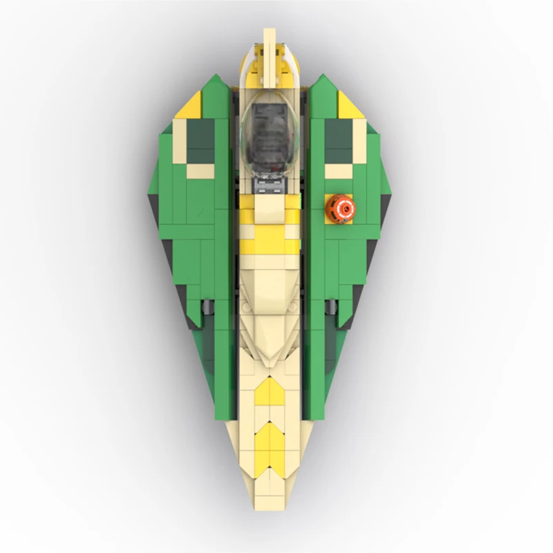 Kit de batería de estrella MOC de Fisto's Jedi Starfighter Delta-7 Aethersprite, modelo DIY, bloques de construcción, regalo de cumpleaños para Fans, 321 Uds.