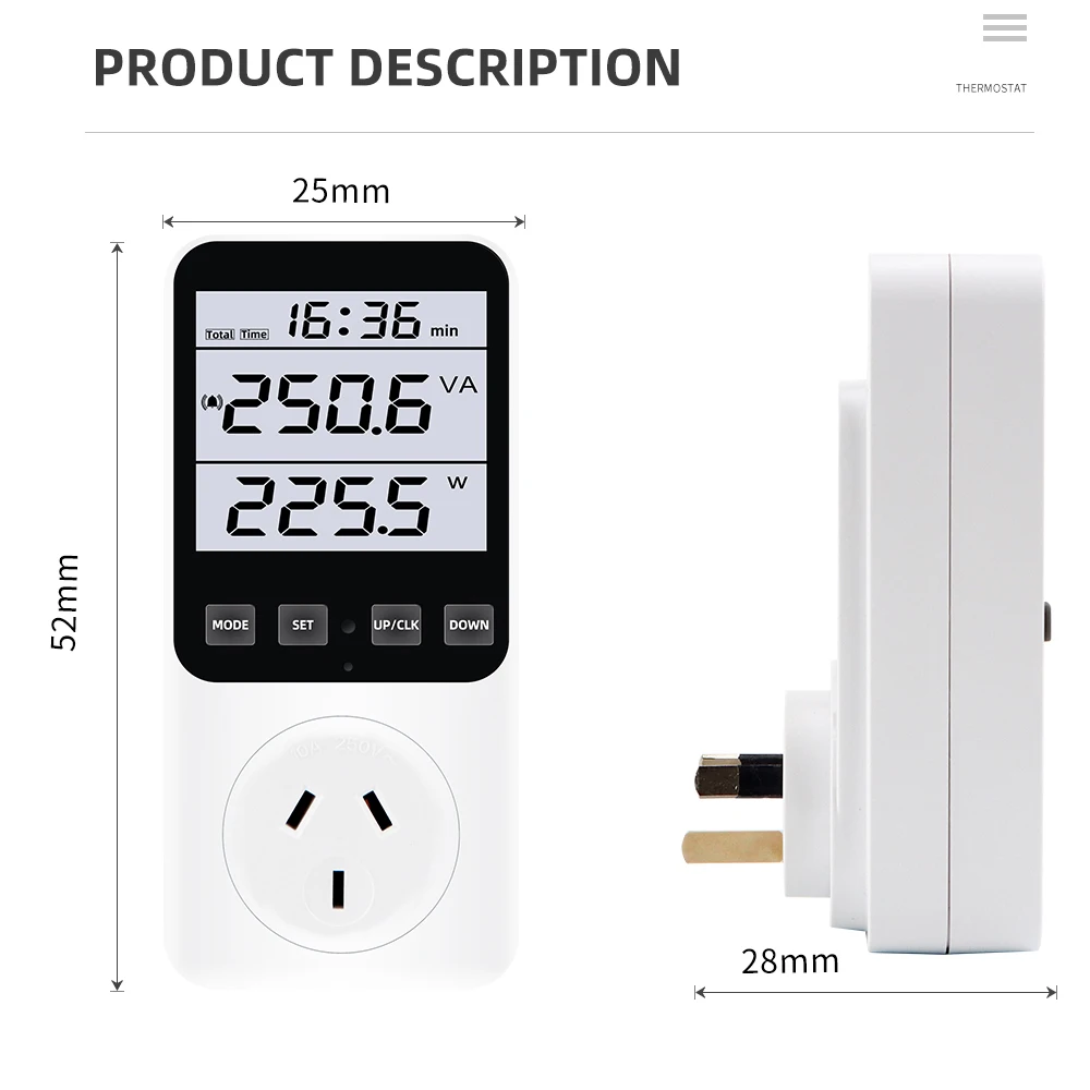Imagem -06 - Digital Power Meter Wattmeter Soquete Wattagem Kwh Test Energy Meter Electric Consumption Analyzer eu fr us uk au br 220v 120v ac