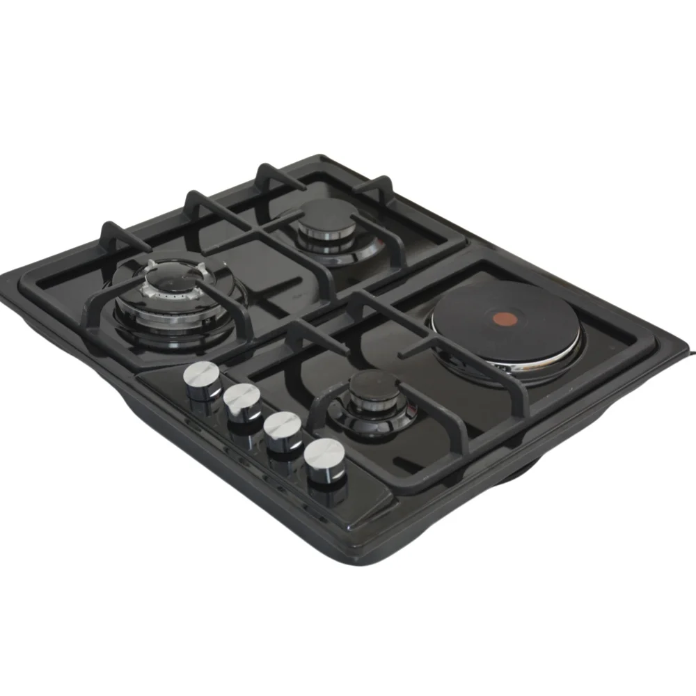 빌트인 블랙 글라스 패널 4구 스마트 글라스 상판 가스레인지 (주방용)
