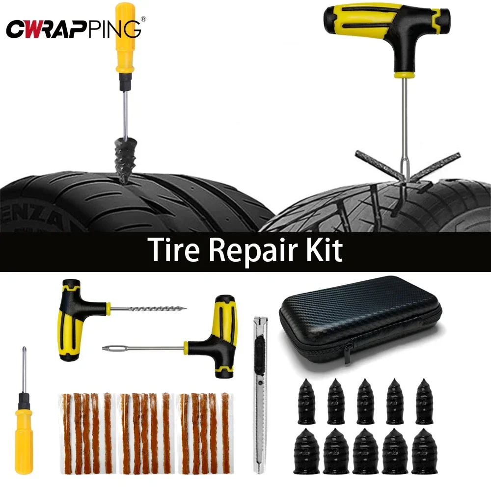 

Набор для ремонта автомобильных шин, инструменты для проколов шин, аварийные универсальные полоски для шин, набор инструментов для ремонта клея, аксессуары