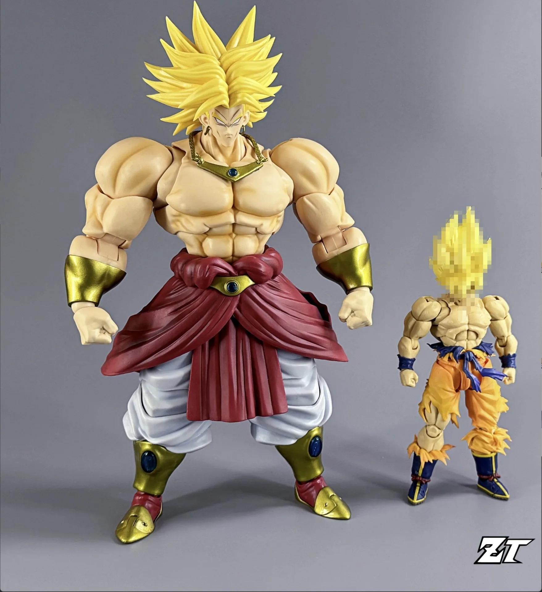 ZT Studio Dragon Ball Broly Action Figure 24 cm Verde Giallo Capelli lunghi Extra Large Effetti speciali Modello da collezione
