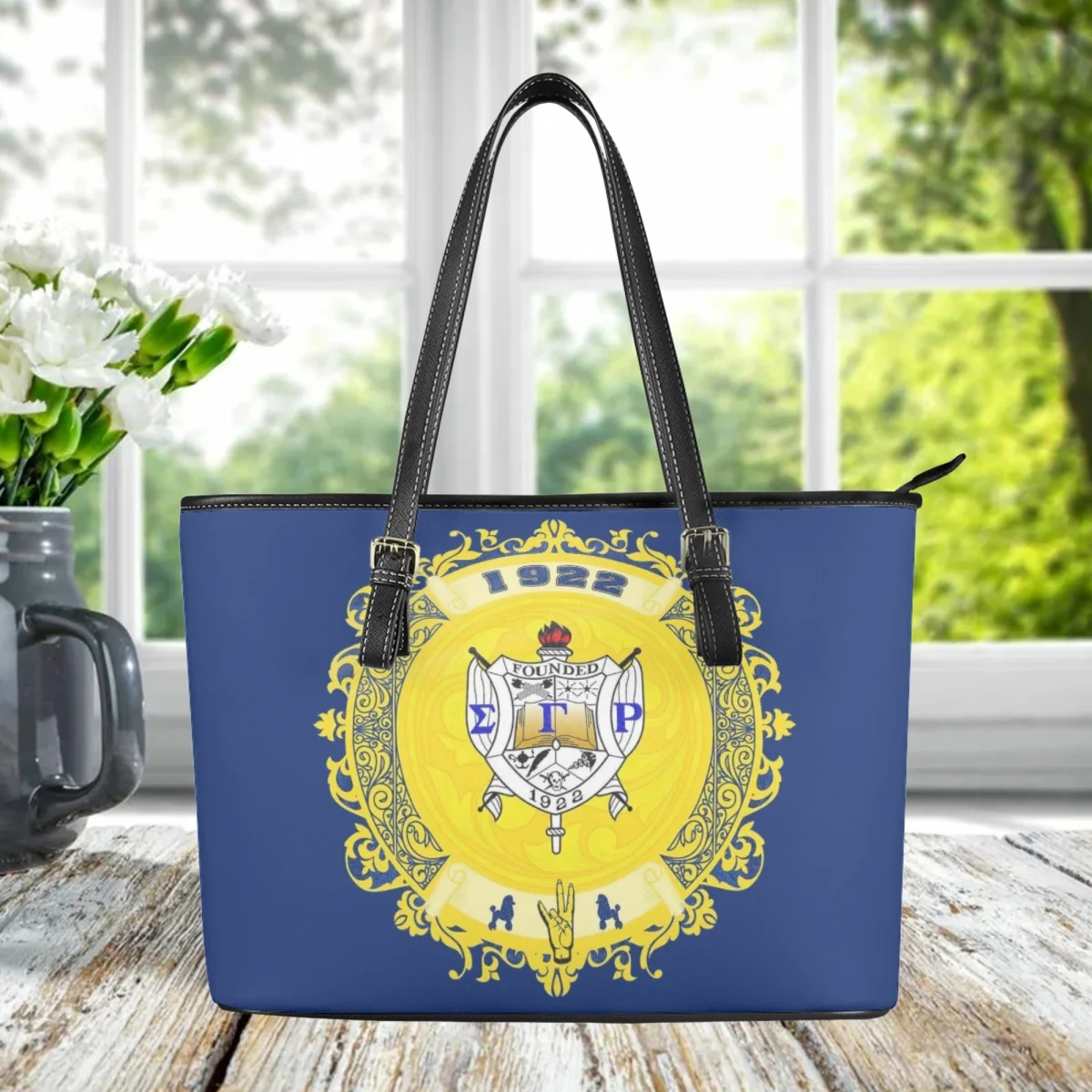 Sigma Gamma Rho Print Hand Bags New Trend Top Handle Girls Shoulder Bag Portable Large Capacity Travel Clutch Best Sorority Gift