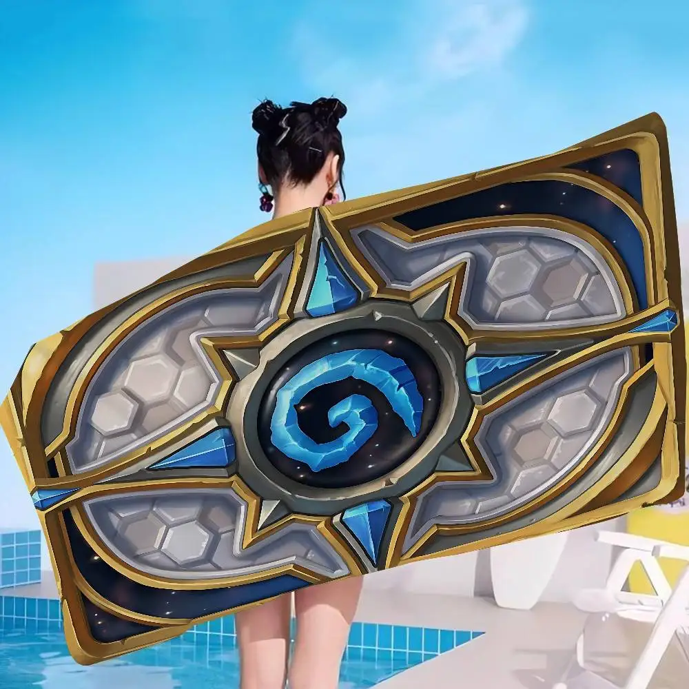 Classic game H-HearthStone Card back Microfiber Blanket Quick Drying Beach Towels Printing Super Absorbent Pool Towel Blanket