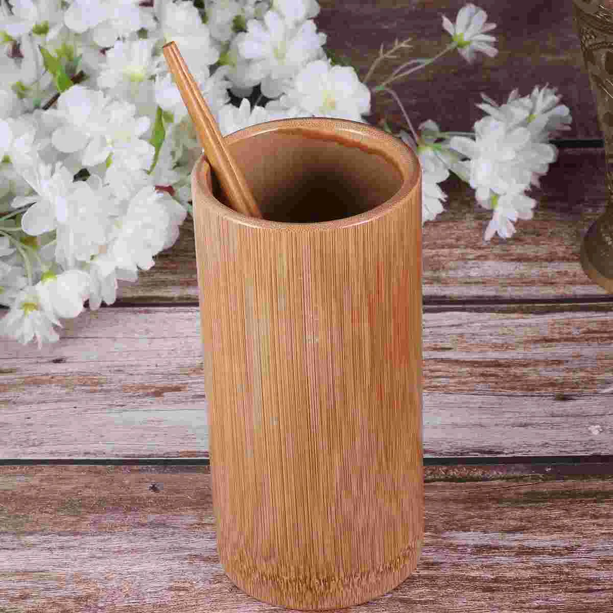 Chopsticks Organizer Cutlery Storage Tube Kitchen Utensils Container Barrel Bamboo Holding Rack Spoon Fork Holder Cookware