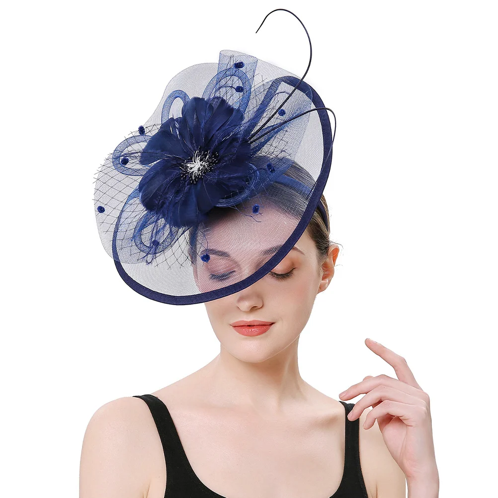 

One Size Delicate Mesh Yarn Fascinator Hat Hair Clip Headband 20s 1920s Accessory Women Fancy Fascinators Formal Events