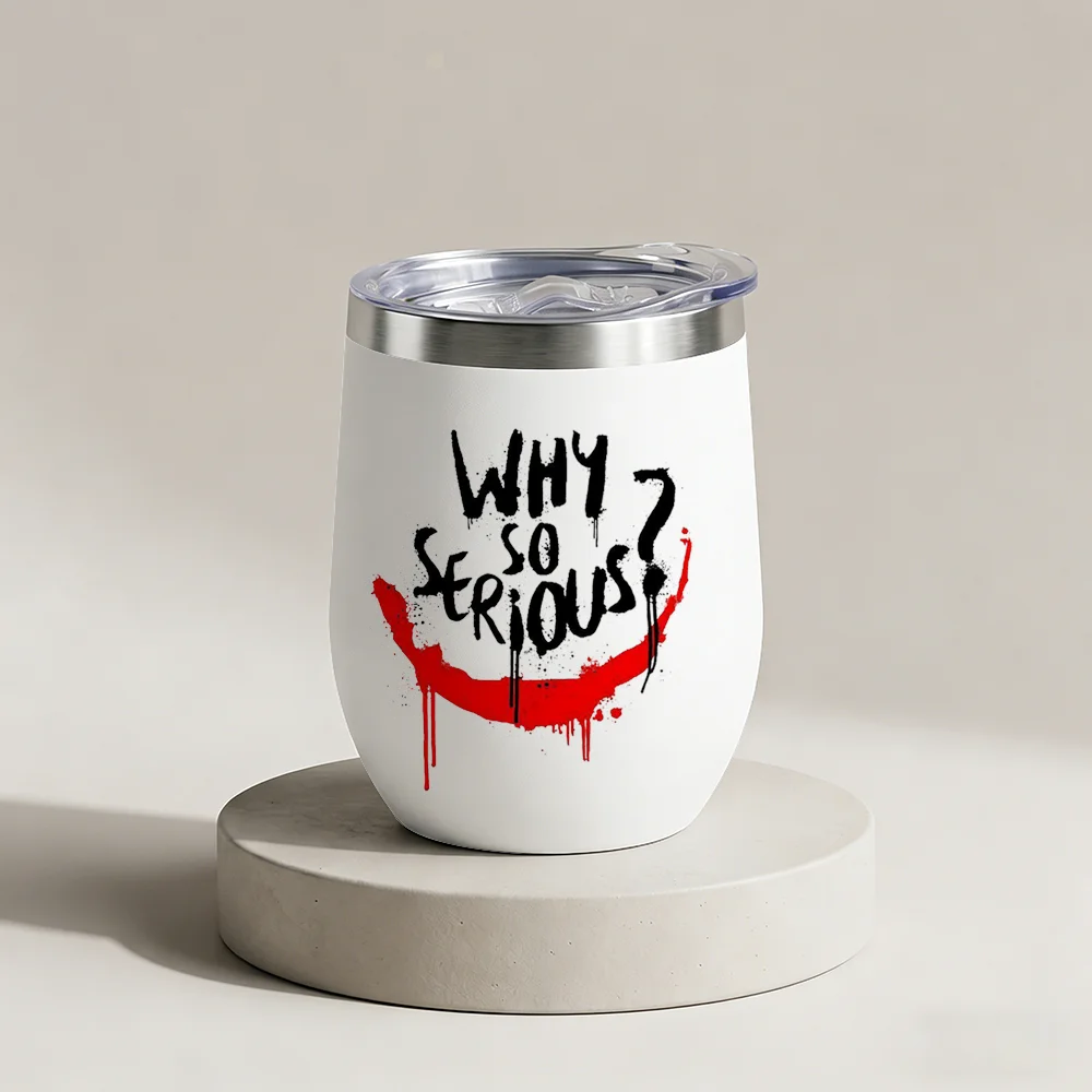 Klassische Formen: Warum so seriös? Vakuum-Thermosflaschen 12oz Eierschalenbecher mit Deckel, tragbare Kaffeetassen, Reise-, Haushalts- und Büro-Trinkbecher