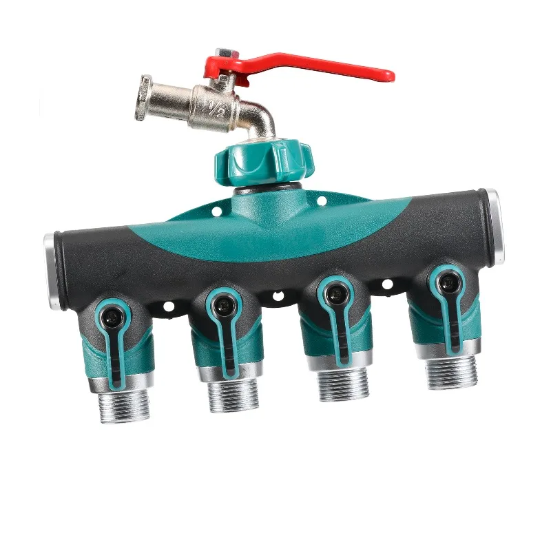 

3/4" 4 Way 2 Way Hose Connector Splitter Garden Water Splitter Faucet Adapter Hose Shut Off Valve for Home Garden