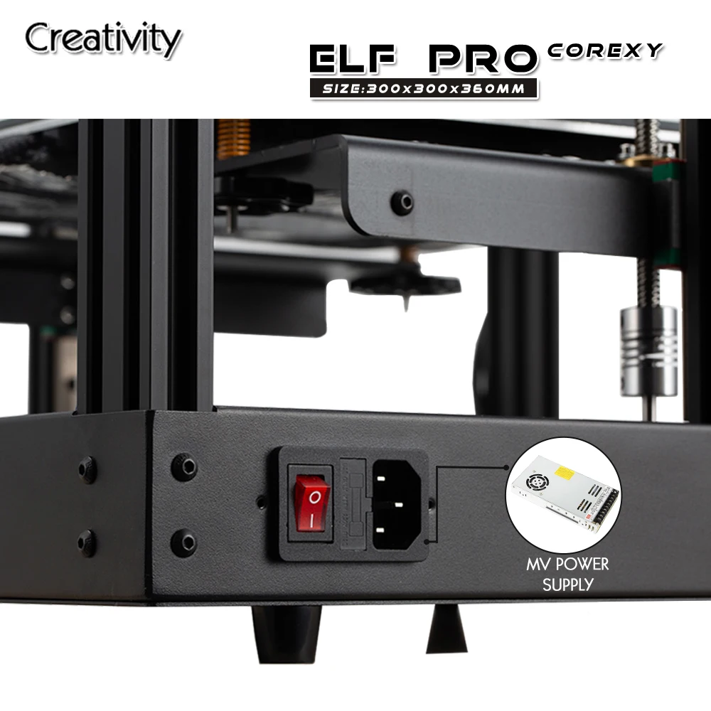 Creativity 3D Printer Corexy ELF Pro Printer Stable Frame Kit With TMC2208 Silent Drive Resume Power Off Cmagnet Build Plate
