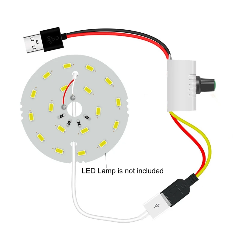 DC5V ستبليس USB مقبض يدوي LED مفاتيح باهتة لشريط LED سطوع X3UF