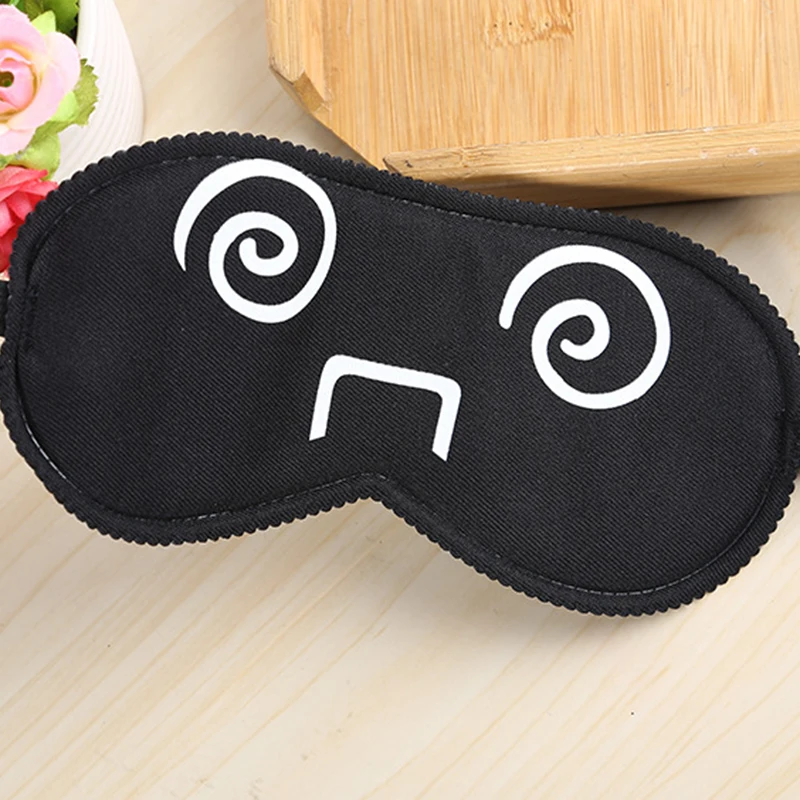 1pc Sleeping Eye Mask Black Eye Shade Sleep Mask Black Mask Bandage On Eyes For Sleeping Emotion Sleep Mask