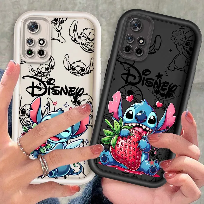 

Disney Anime Stitch For Xiaomi Redmi Note 14 13 13R 12 12R 11 11E 11T 11S Pro Plus 5G Eye Ladder Cover