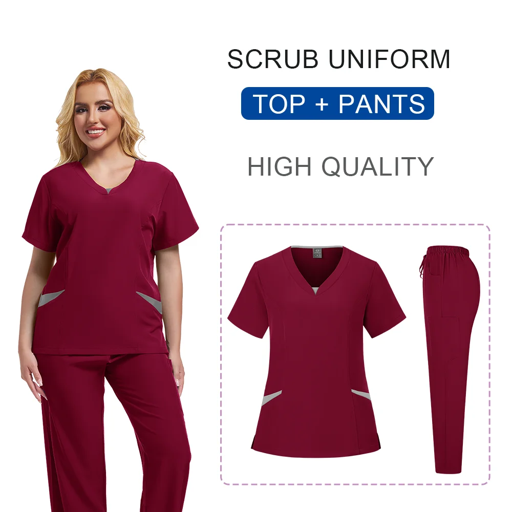 Ткань для мытья рук, разделенный костюм с короткими рукавами, ручная одежда для чистки домашних животных, стоматолога, медсестры, рабочая одежда, мужская медицинская униформа