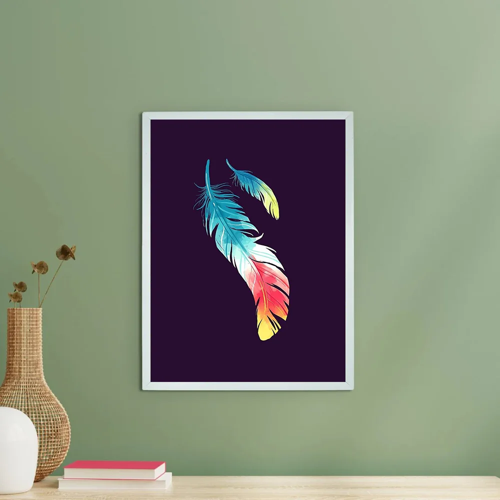 غير المؤطرة جدار الفن قماش يطبع طبيعة الطيور ريشة مجردة ديكور المنزل غرفة المعيشة ديكور غرفة ديكور هدية العصرية الجمالية #6