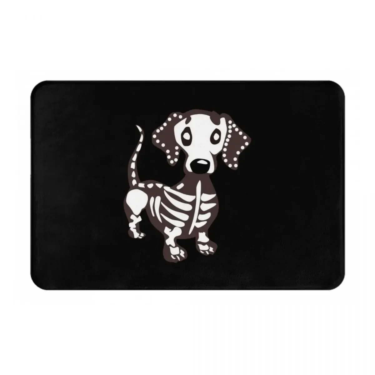 Dachshund Dog Halloween Doormat Rug Carpet Mat Footpad Polyester Anti-slip Water Oil Proof Front Room Corridor Kitchen Bedroom