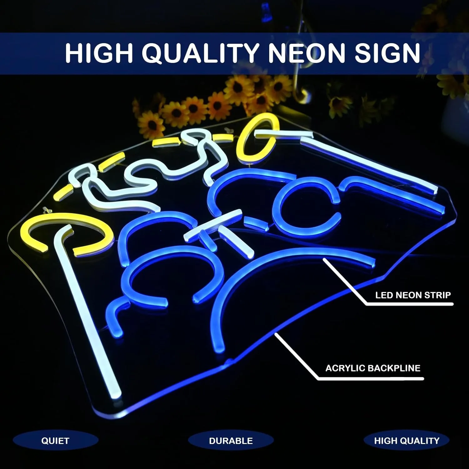 Drum Set Neon Dimmable LED Flexible Light Be used for Bar Party Live Music Living Room Bedroom Background Wall Decorative Sign