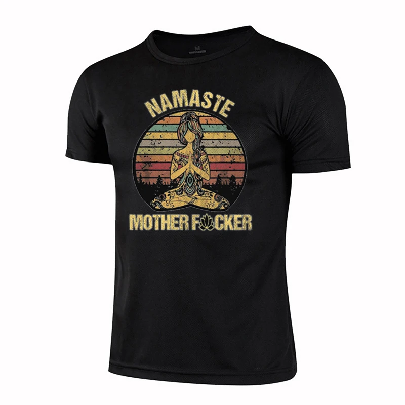 Vintage Namaste Mother Explicit Funny T-shirt T Shirt Men Tshirt Wome Fibre Tees Tops Loose Short Sleeves Oversized Clothing