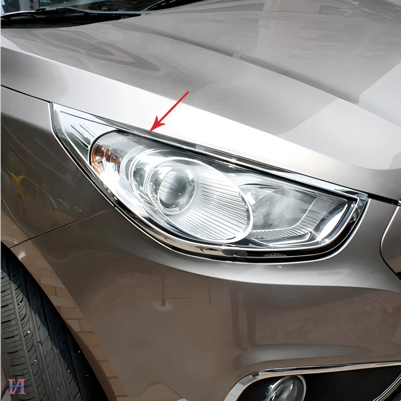 

Автомобильные аксессуары 2009 2010 2011 2012 для Hyundai IX35 хромированная крышка рамки фар