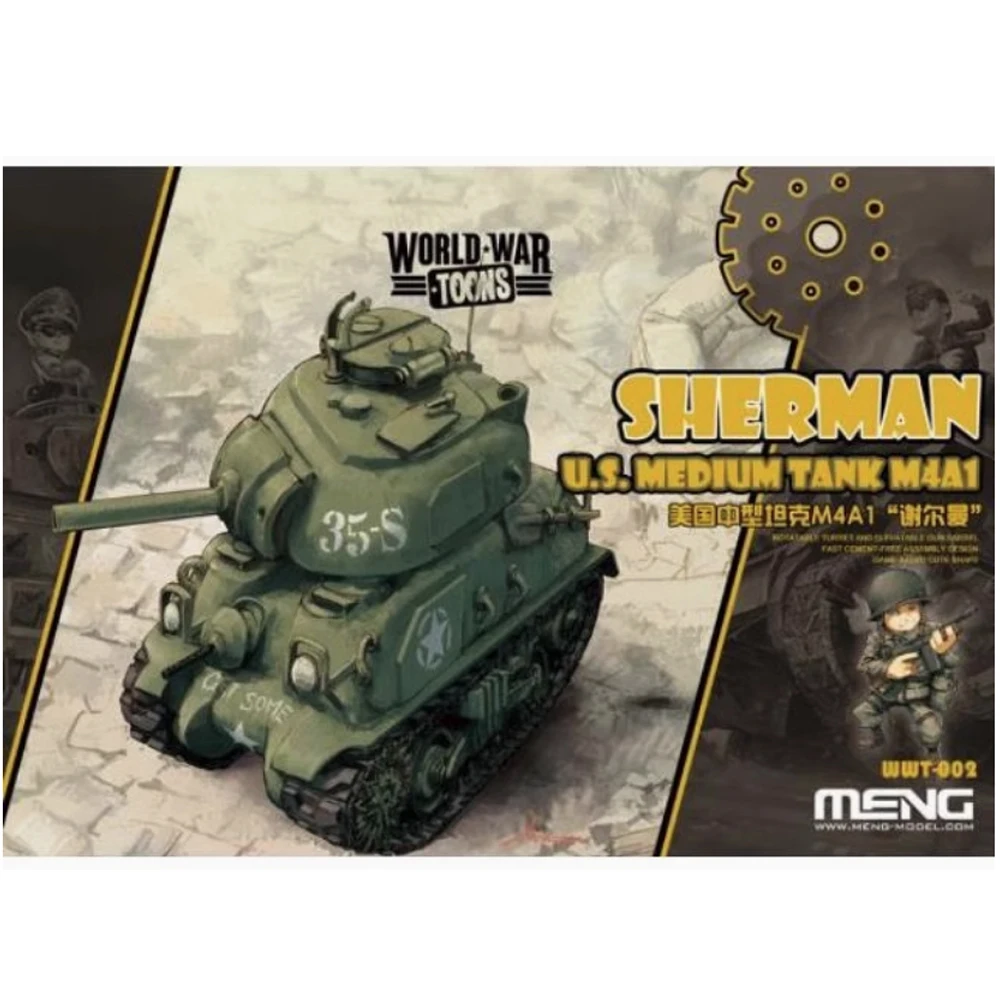 

Q Edition Meng Φ US M4A1 Sherman средний танк хобби ремесло коллекция игрушек пластиковая сборка набор моделей