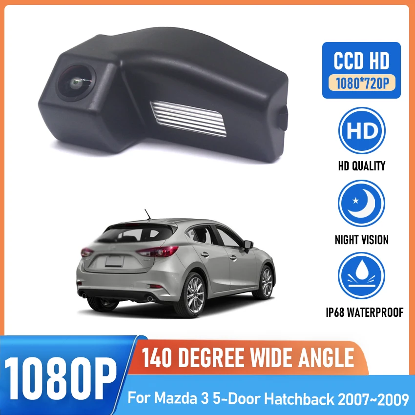 Reversing Parking Camera For Mazda 3 5-Door Hatchback 2007~2009 Waterproof High Quality HD CCD Car Rear View Reverse Camera