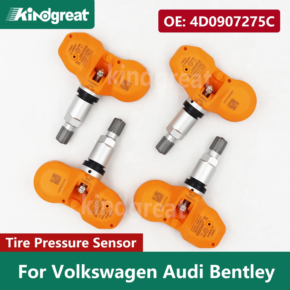 

4PCS/Lot 4D0907275C 433Mhz Car TPMS Sensor Tire Pressure Sensor Monitoring System For Volkswagen Audi Bentley