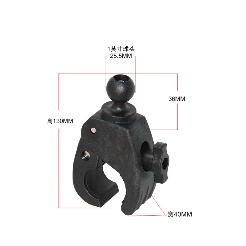 Große medium kleine nylon Clamp Motorrad Fahrrad Lenker Schiene Montieren mit 1 zoll Ball Halterung für gopro Action Kamera ram montieren