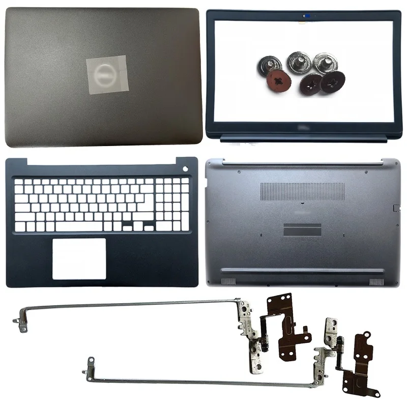 

NEW For Dell Latitude 15 3500 E3500 Laptop LCD Back Cover/Front Bezel/Hinges/Palmrest/Bottom Case Black