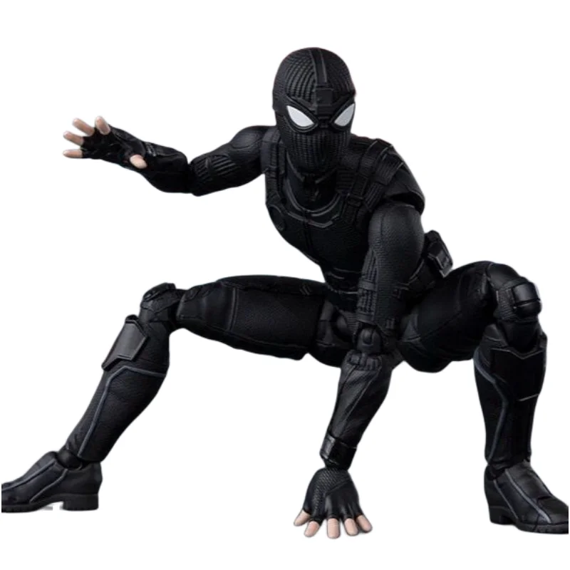 Marvel Series Spider-Man Far From Home Anime Peripheral Hand-run Stealth Battlesuit Desktop Ornament Joint Movable Birthday Gift