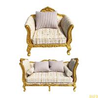 Dollhouses Loveseat Single Sofa Handcrafted Wooden Miniature Decors For DIY Toy House Accessories