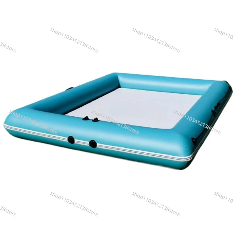 Solar Boat Inflatable Floating Dock Portable Non-slip Floating Platform for Fishing Swimming and Boating