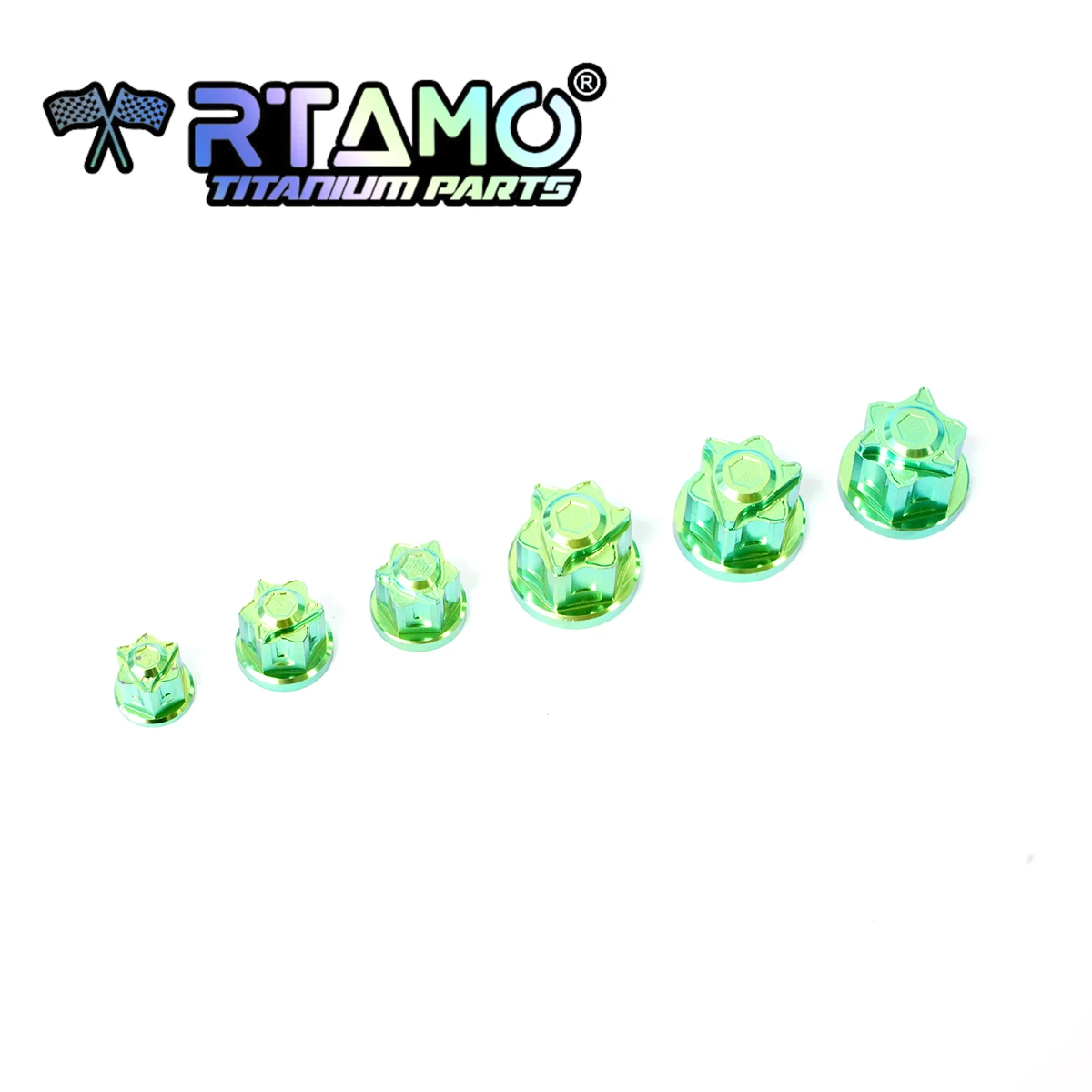RTAMO Titanium Nuts M6 M7 M8 M10 M12 M14 CNC Closed end Nuts Exhaust Pipe Nut (1PC)