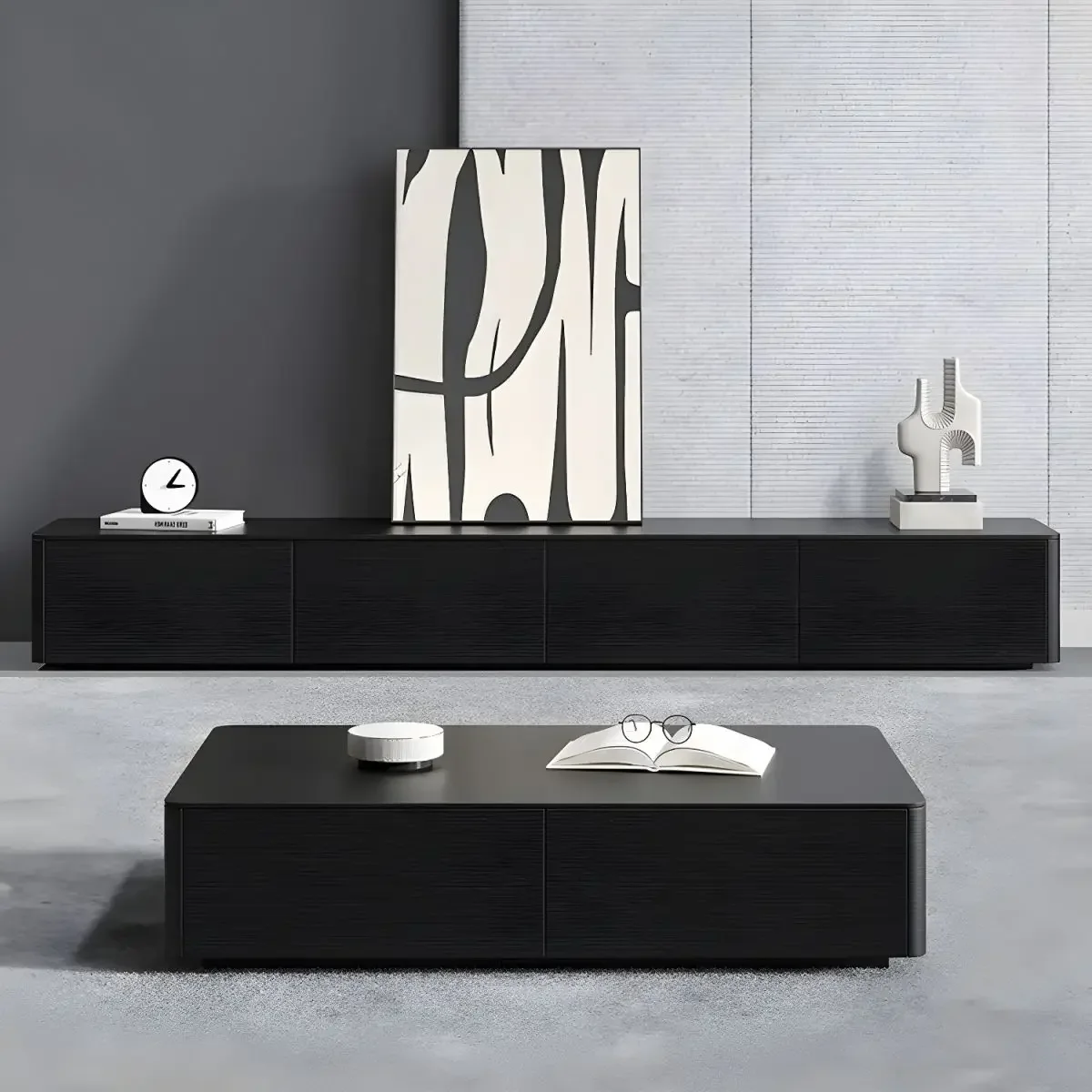 

New Design Luxury Modern Home White Modern Partition Wood TV Cabinet Living Room Wall Unit Merble TV Cabinet