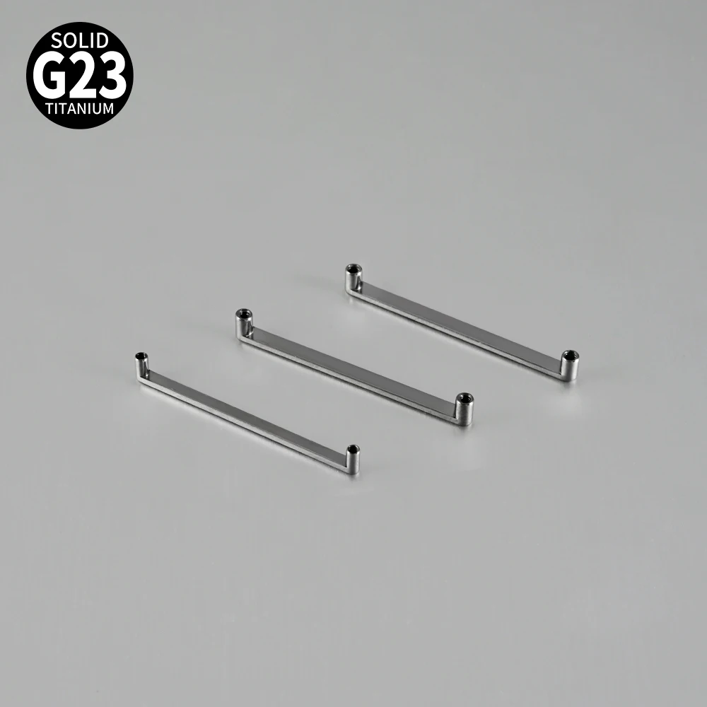 1PC G23 Titanium Surface Flat Internal Thread Barbell Piercing 14&16G Micro Dermal Anchor Base Rod Body Piercing Jewelry