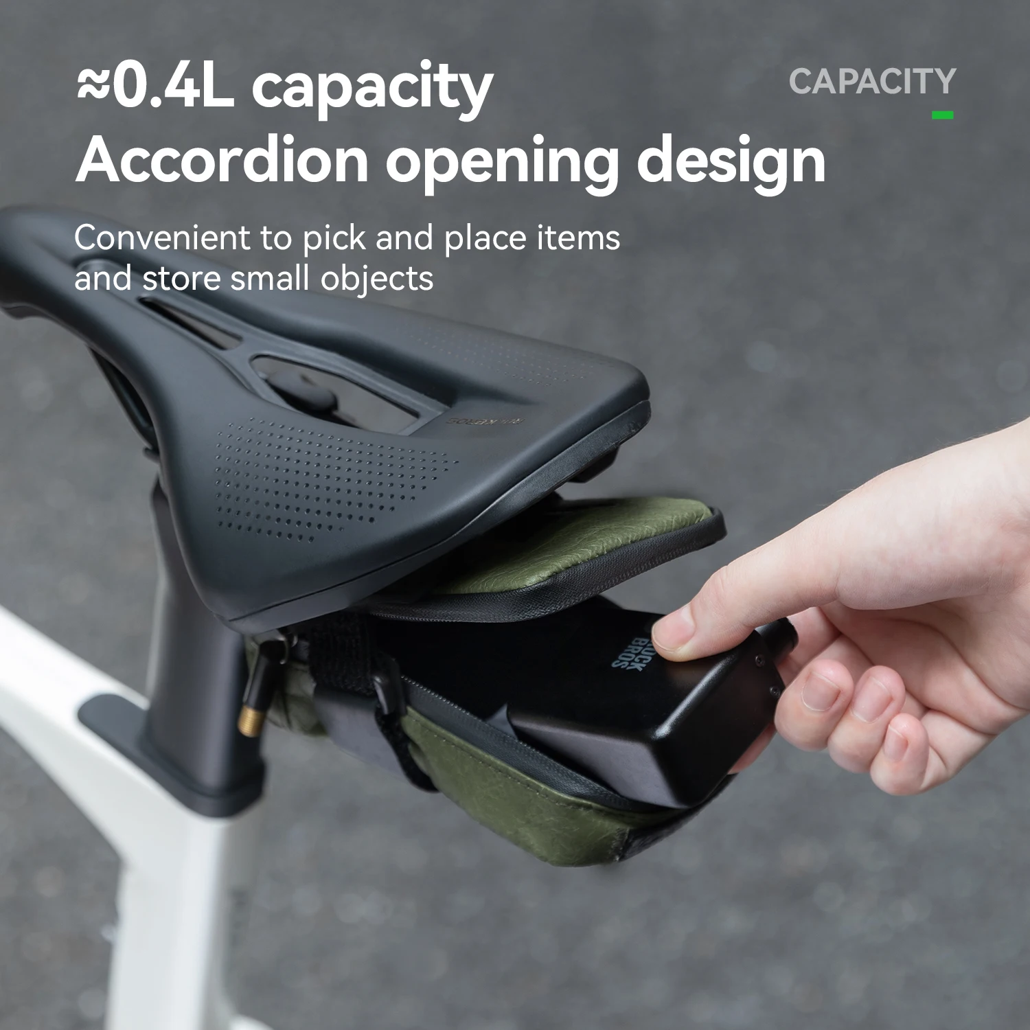 ROCKBROS ROAD TO SKY Bicycle Saddle Bag Lightweight Portable 0.4L Capacity Compact Mini Bag Waterproof Tail Bag Bike Accessories