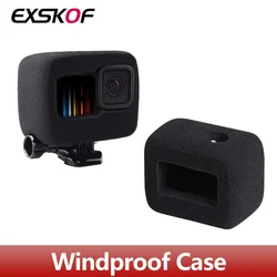 Windproof Case Windslayer Cover Housing Frame Wind Noise Sponge Reduction For Gopro Hero 12 11 10 9 Action Camera Accessories