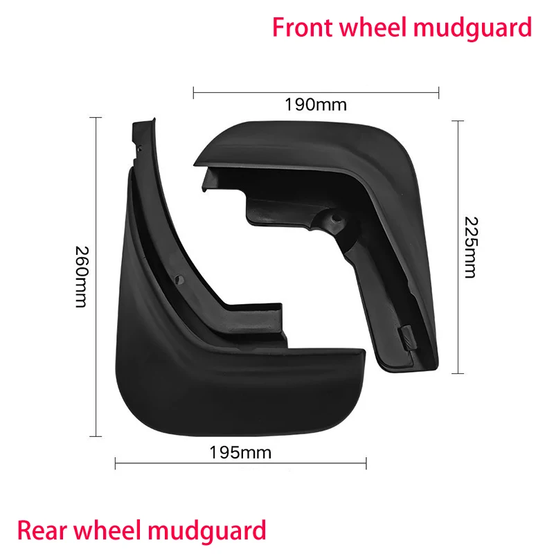 4Pcs Front & Rear Mud Flaps Splash Guards Mudguards For Audi A6 C6 Estate Avant Wagon 2004 2005 2006 2007 2008 2009 2010 2011