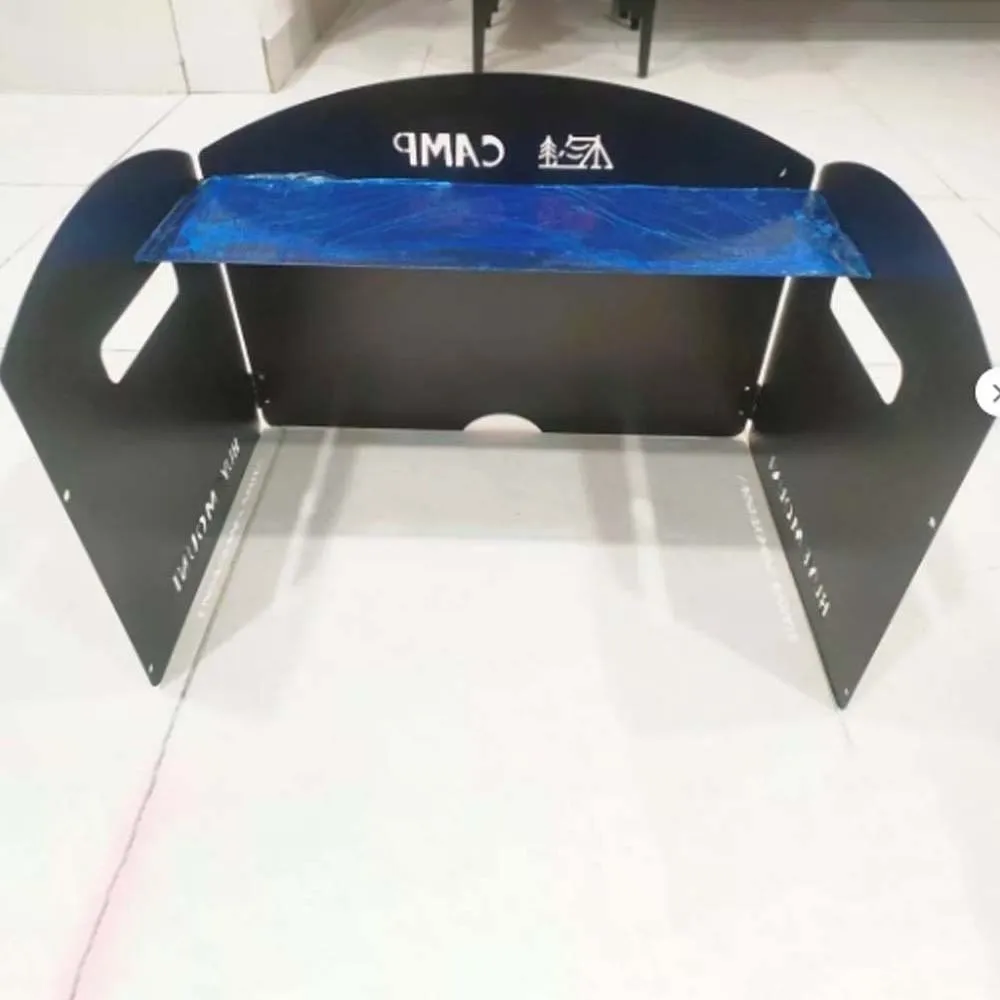 

with Storage Bag Windproof Stove Wind Shield Compact Tri-fold Cookware Windshield Durable Steel Cooker Wind Protection Travel