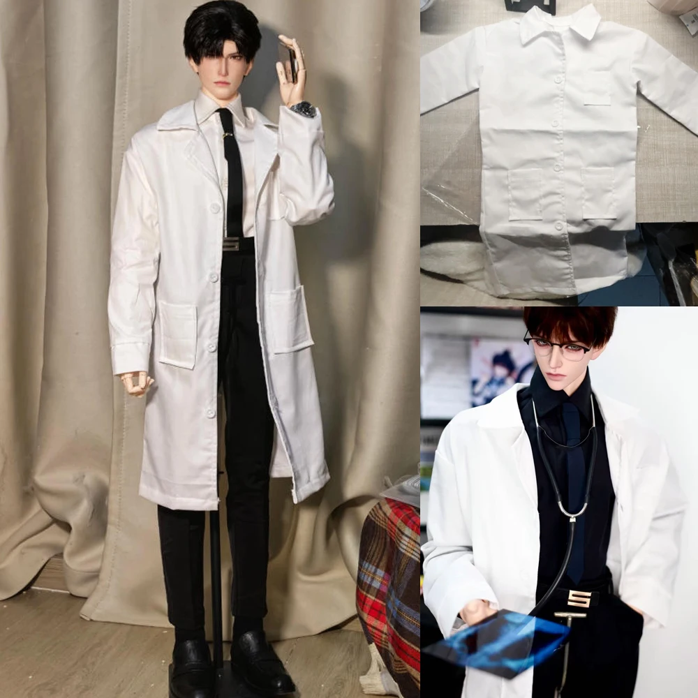 D10-P094 Children Handmade Toy Uncle ID75 Am77 BJD/SD Doll's Clothes Doctor's White Coat 1Pcs