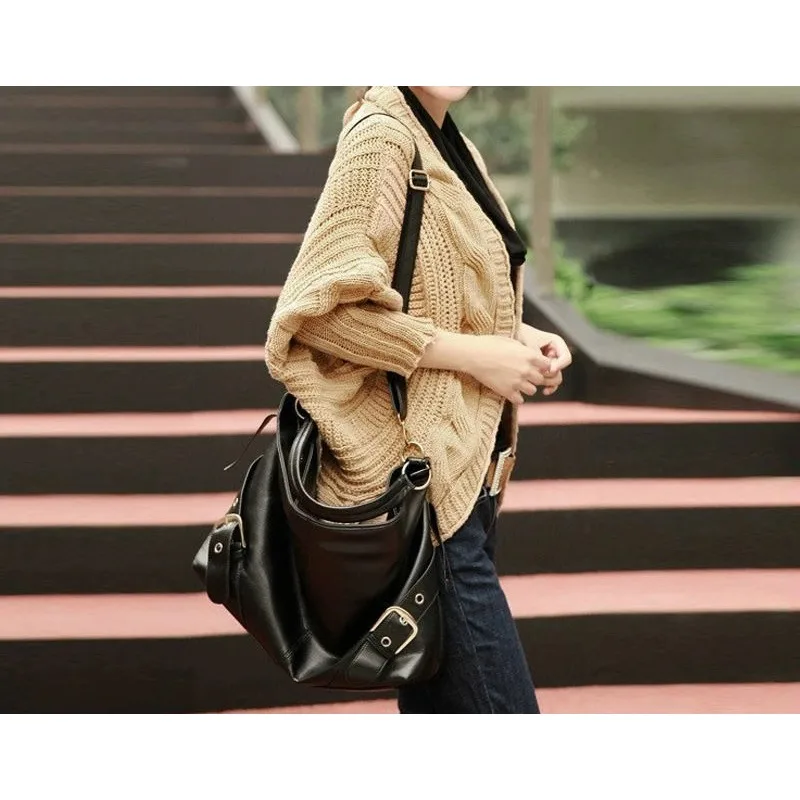 2025 Autumn and Winter New Knitted Sweater Casual Loose Bat Sleeve Shawl Coat Sweater Cardigan 6