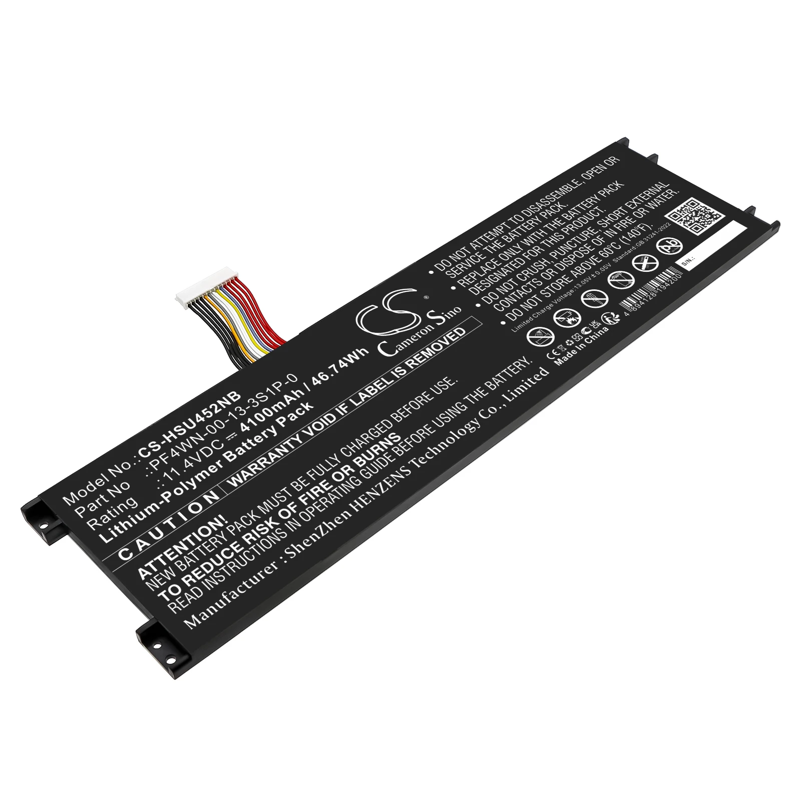 Replacement 11.4V 4100mAh Notebook Laptop Battery for Maibenben S436, for Motile M142,For Hasee Kingbook U43S1 U45A2 U47S2 U47T1