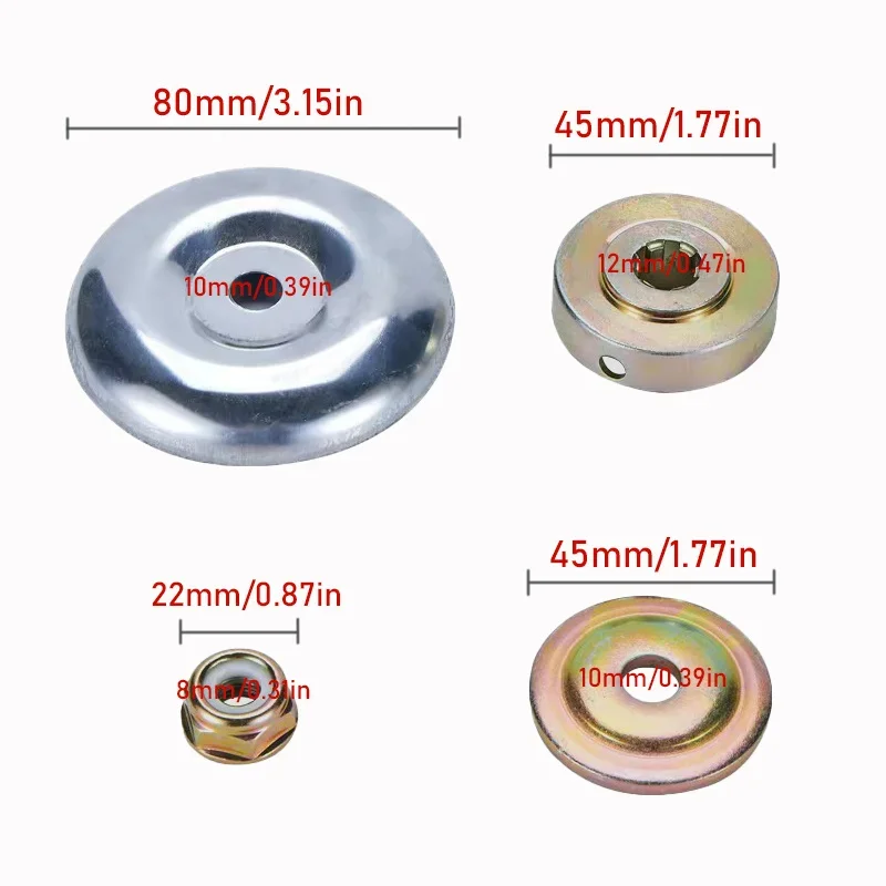 3/4 Buah Pemangkas Universal Kepala Kerja Mesin Pemotong Kerah Mur Pelat Dorong Pelindung Kit Pencuci Aksesori Pemangkas Rumput & Pemotong Sikat