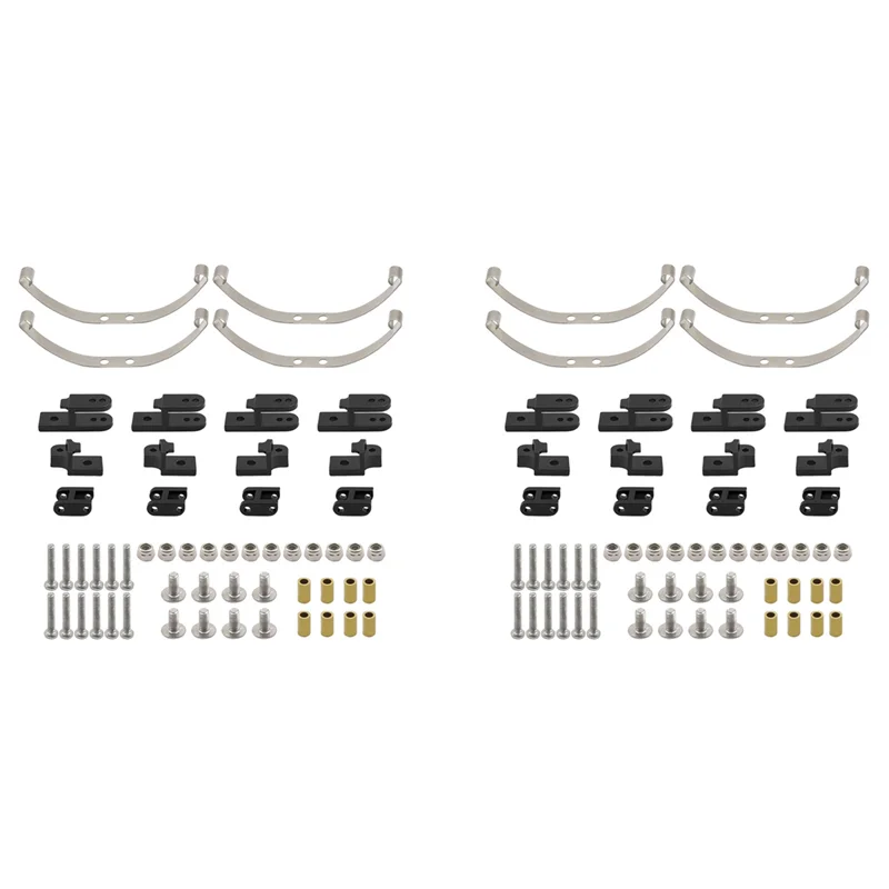 Juego de 2 accesorios de suspensión de amortiguación de resorte de hoja para 1/16 WPL B24 4WD RC piezas de mejora de coche negro