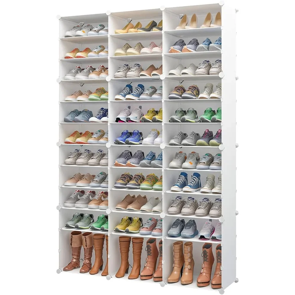 72 Paar Schuhregal-Organizer: Schlanker, stapelbarer Schuhschrank für Eingangsbereich und Hallen