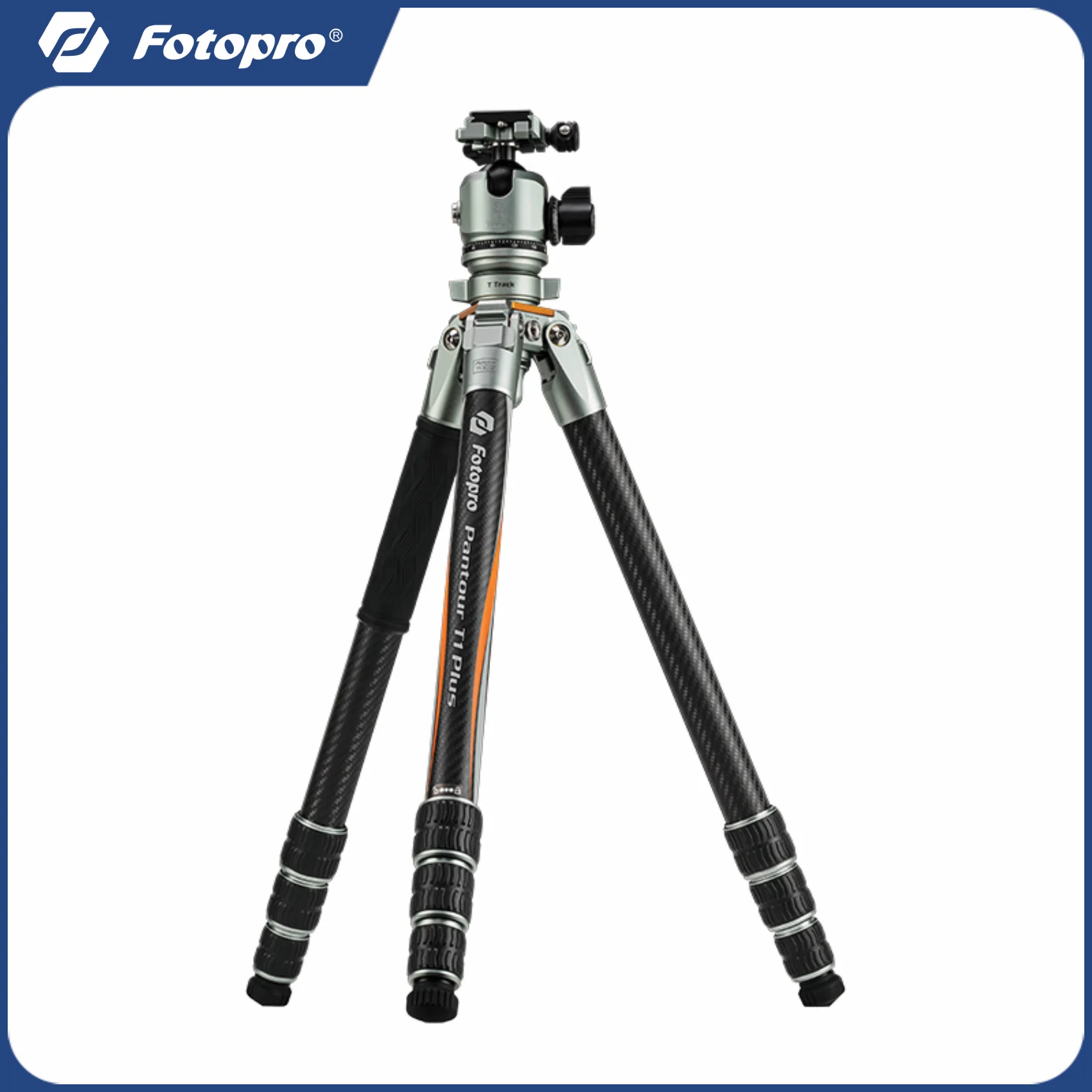 

Fotopro T1 PLUS Carbon Fibre Tripod 32mm Tube Diameter Dual Panoramic Head All Terrain Professional Camera Tripod for Travel