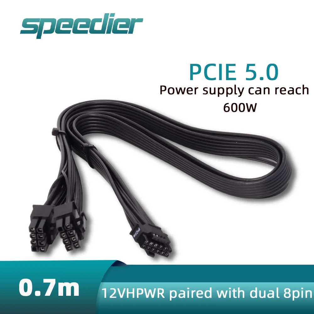 

12vhpwr Mini 12Pin+ 4Pin To 8Pin X2 PCI-E 5.0 for GPU Riser Cable 30803090ti Version 16P Module Adapted To RTX3090TI 40series