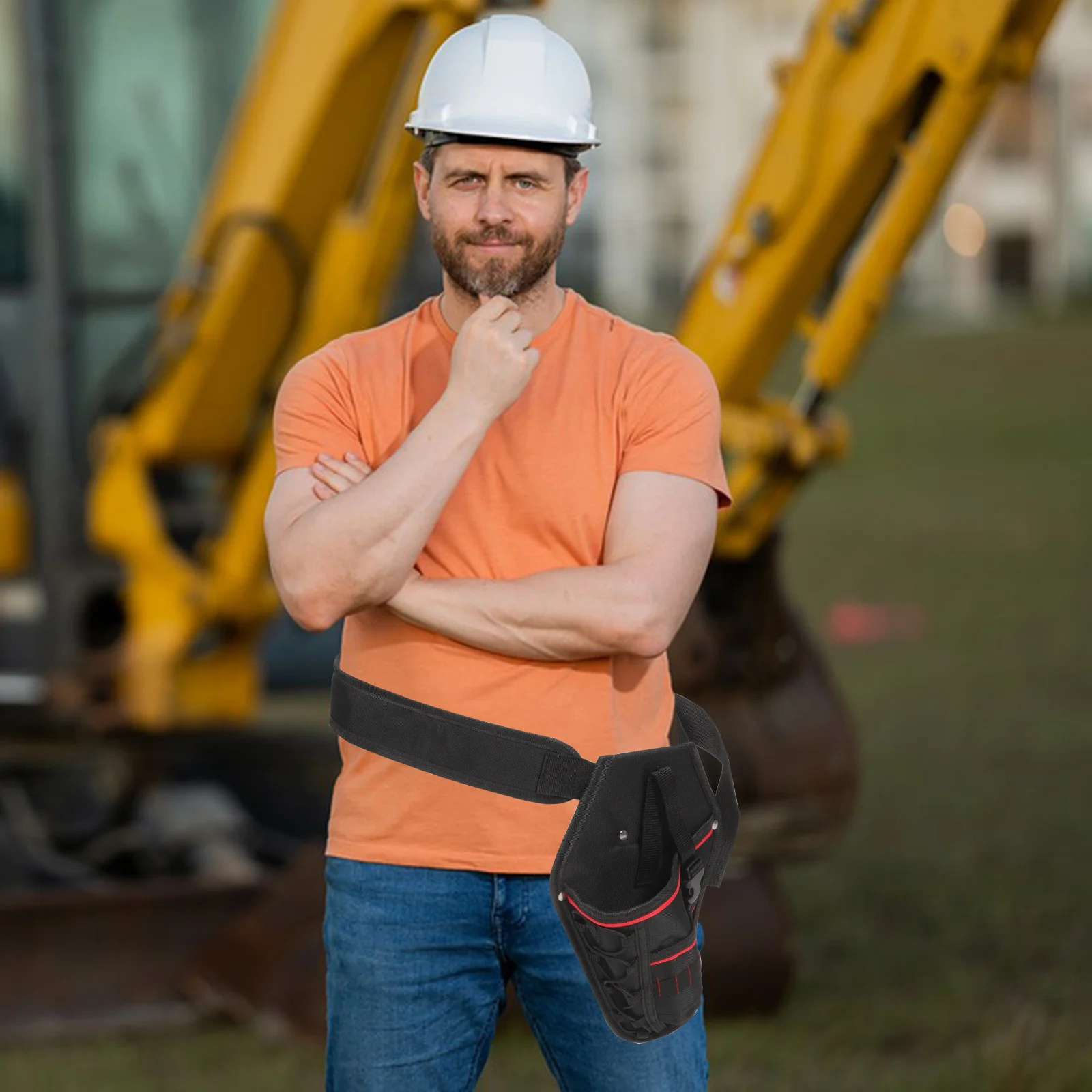 

Tool Bag Organizer Electrician Tool Waist Bag Large Capacity Pouch Adjustable Belt for Plumber Carpenter Contractor Utility