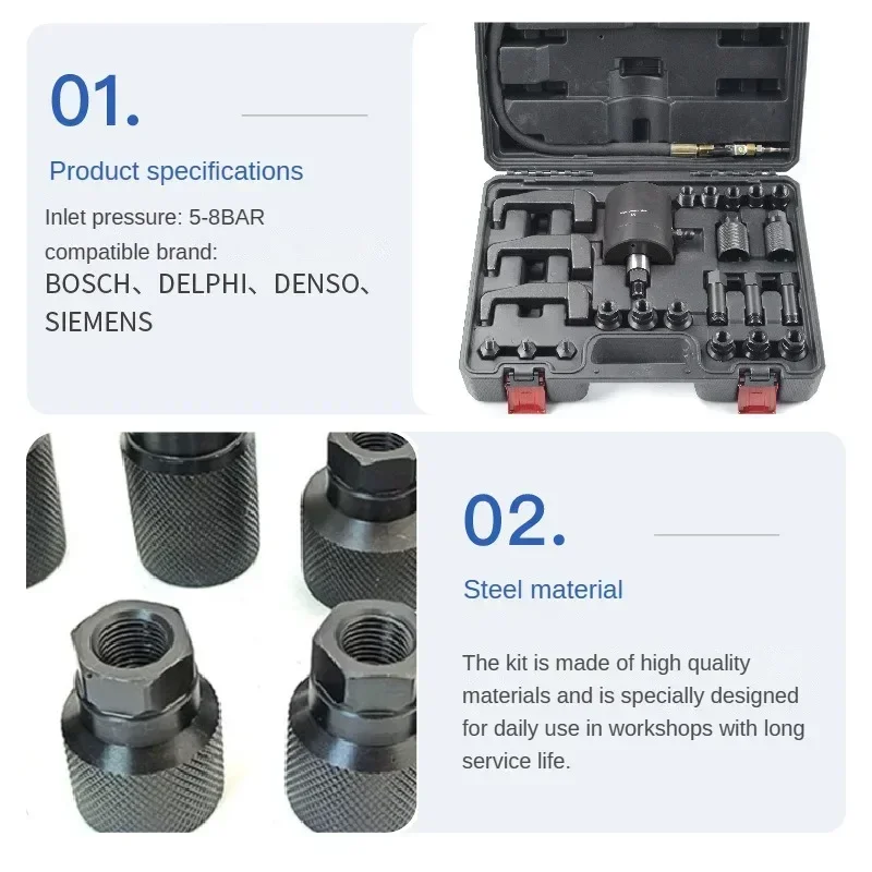 pneumatic injector extractor puller kit Injector Removal Tool High Quality for Bosch,Delphi,Simens Car Tools