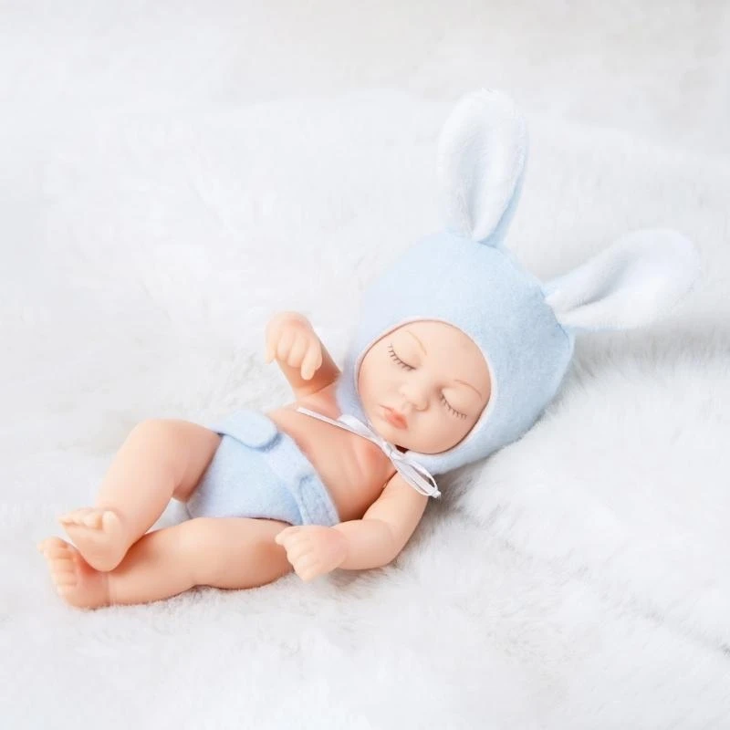 18cm 현실적인 다시 태어난 부드러운 베이비 인형 생활의 옷을 가진 미니 수면 인형처럼