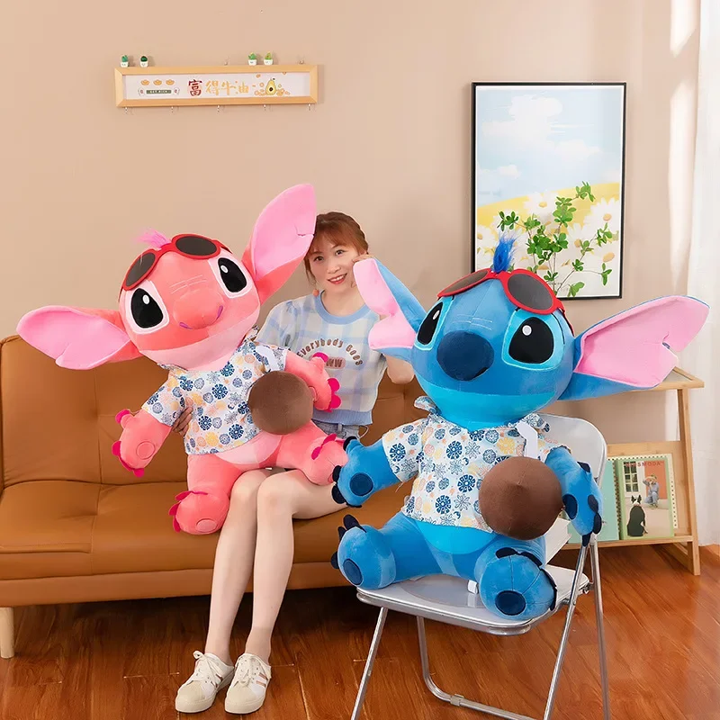 30/80cm Lilo and Stitch Disney Plush Toys Anime Plushie Stich Dolls Kawaii Summer Hawaii Angel Stuffed Gift Children Christmas