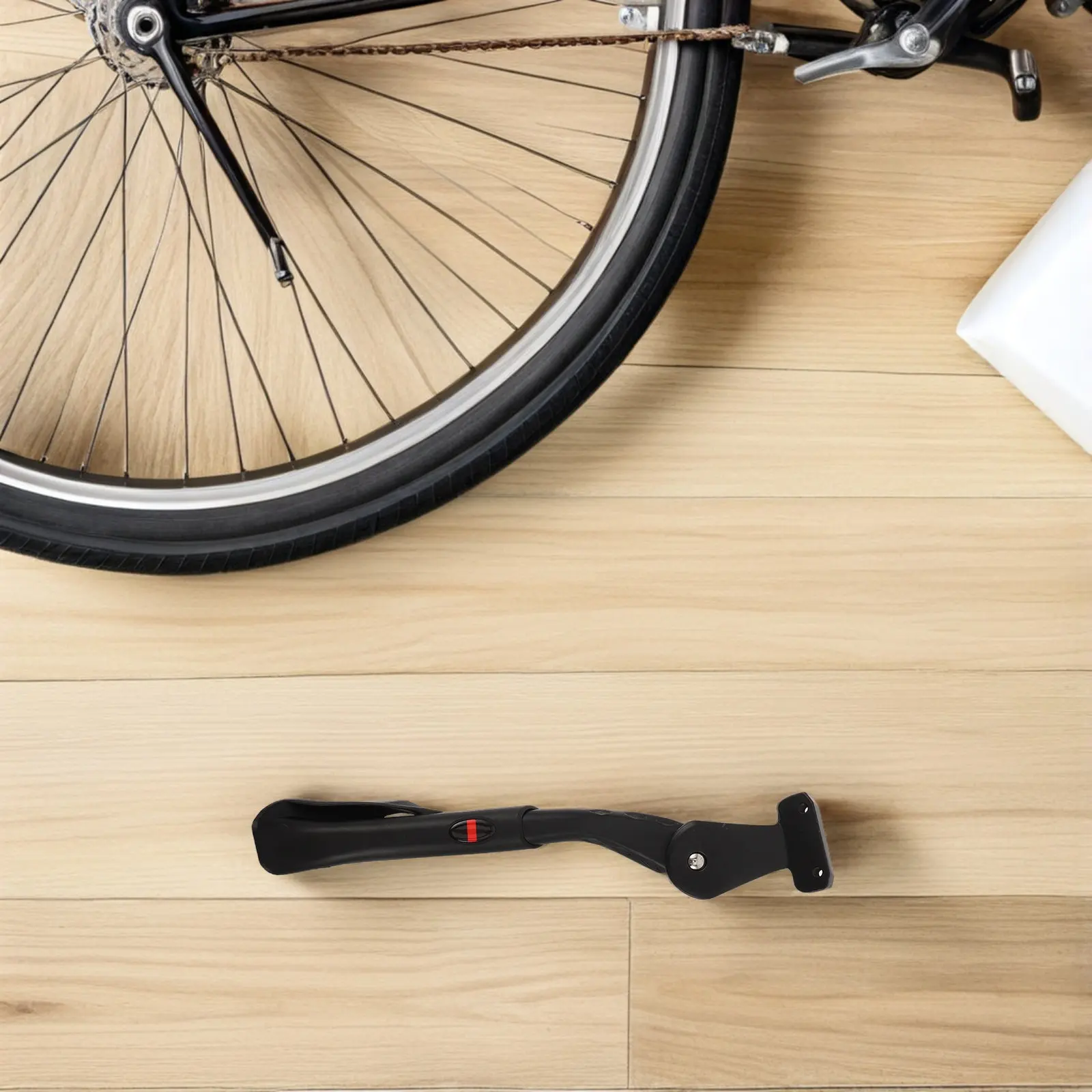 

26 Inch Black Bike Kickstand Heavy Duty Side Stand Stable Support for Mountain Bike Rear Mount Non Slip Cycling Parking