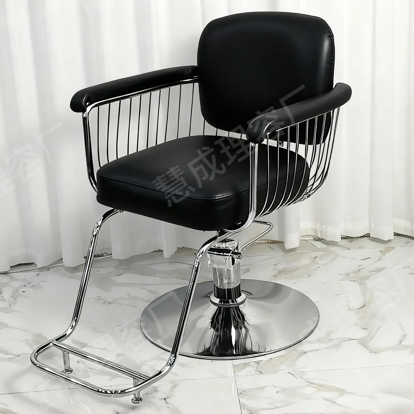 Light brown, black light luxury hairdressing special hair cutting chair lifting and rotating high-end perm and dyeing seat chair